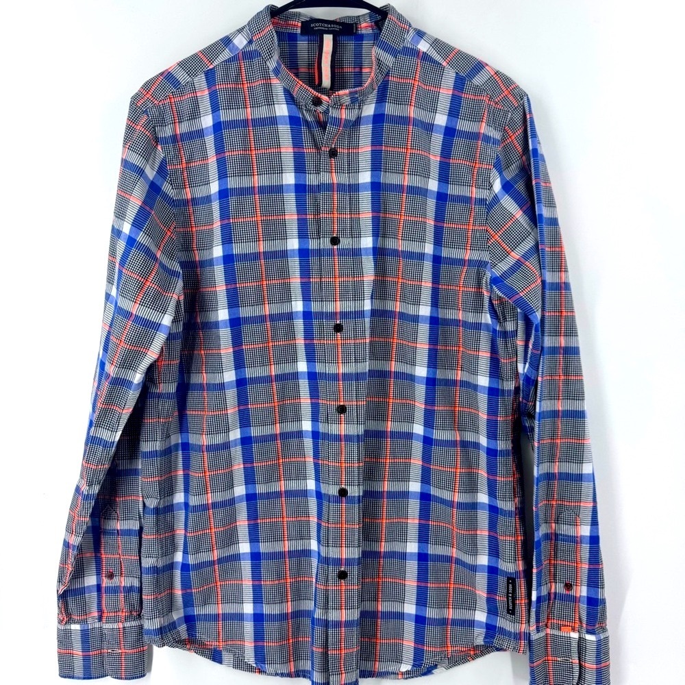 Scotch & Soda Blue And Red Casual Button Down Shi… - image 3